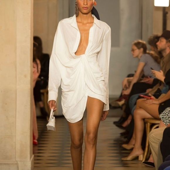 Dresses & Skirts - Draped Sexy Mini Shirt Wrap Ruched Mini Dress